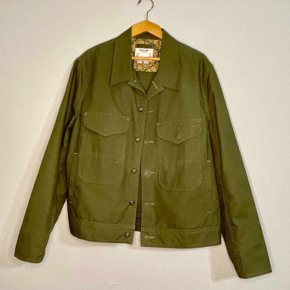 Schott Cotton Canvas Perfecto Chore Jacket Excellent Condition Olive XXL